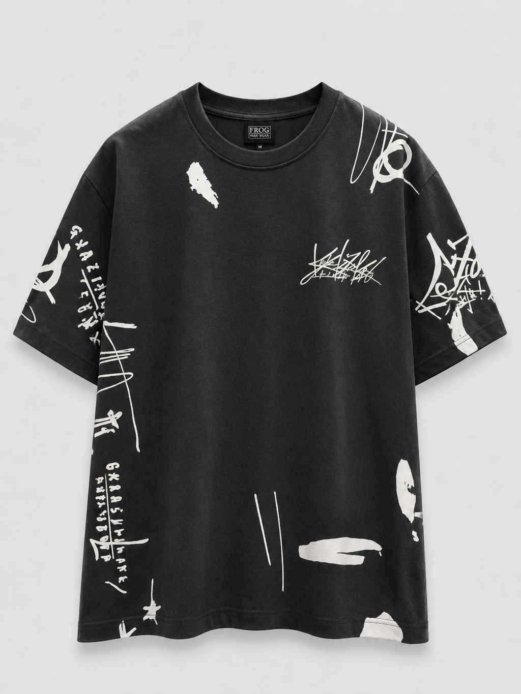 FROG streetwear | Rib It 93 — All-Over Graffiti Oversized T-Shirt