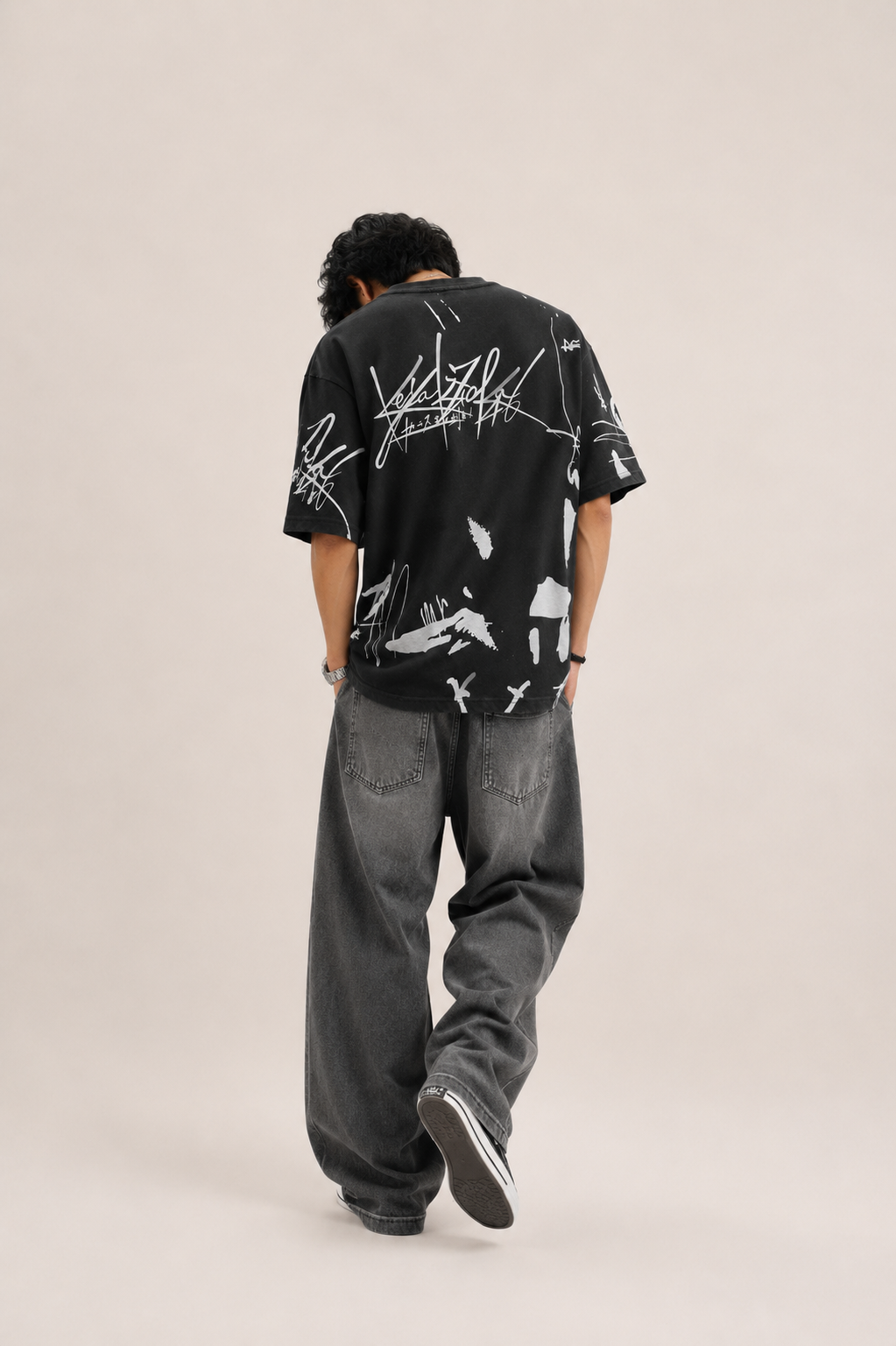 FROG streetwear | Rib It 93 — All-Over Graffiti Oversized T-Shirt