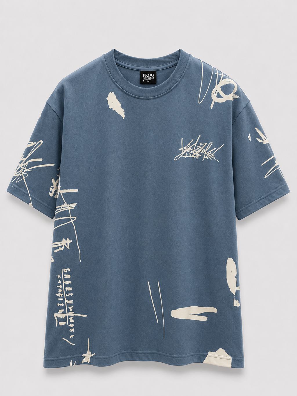 FROG streetwear | Rib It 93 — All-Over Graffiti Oversized T-Shirt