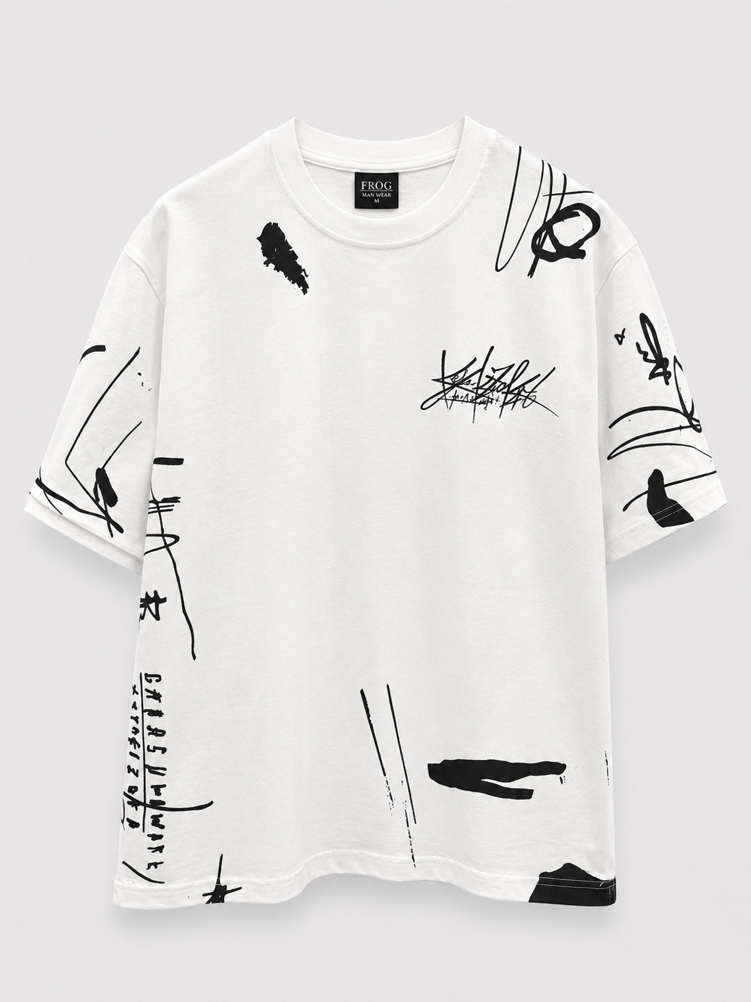 FROG streetwear | Rib It 93 — All-Over Graffiti Oversized T-Shirt